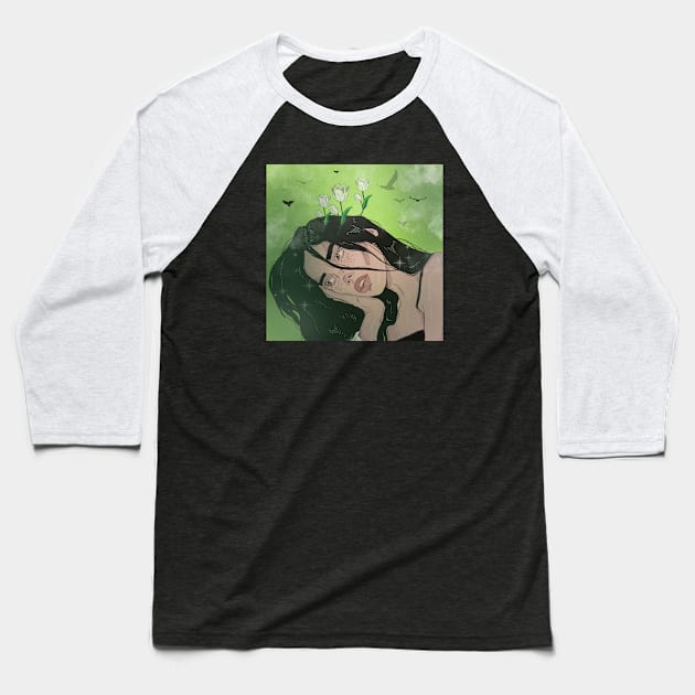 Blooming mind Baseball T-Shirt by DemoNero